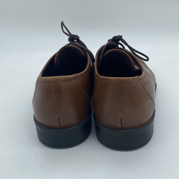 Ecco Dress Shoes Oxfords Derbys Brown Mens Size 43 9 9.5 - Picture 4 of 14